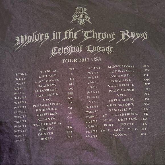 RARE Wolves in the Throne Room 2011 "Celestial Lineage" tour tee. - Picture 2 of 2